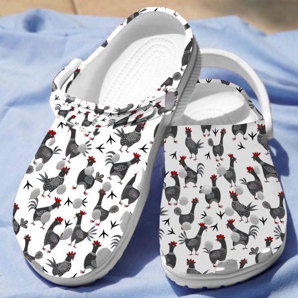 GTT2107104ch ads 3, Lightweight Non-slip Roosters On The White Crocs, Fast Shipping!, Non-slip, White