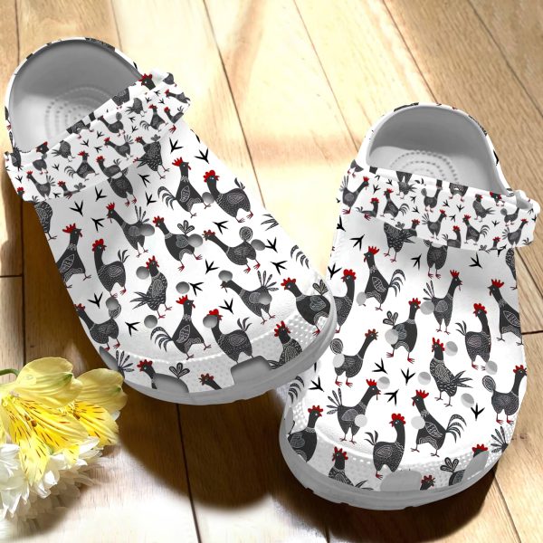 GTT2107104ch ads 4, Lightweight Non-slip Roosters On The White Crocs, Fast Shipping!, Non-slip, White