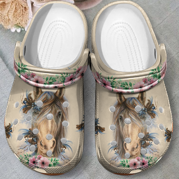 GTU3011105 ads 2, Beautiful Flower Horse Crocs, Shop Now For The Best Price, Beautiful