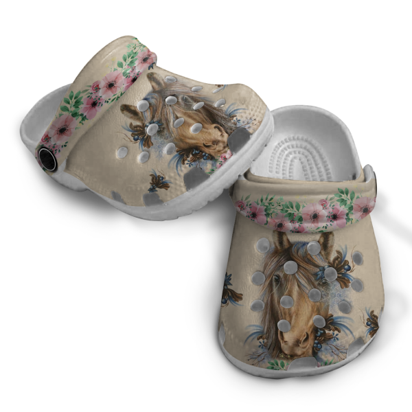 GTU3011105 ads 7, Beautiful Flower Horse Crocs, Shop Now For The Best Price, Beautiful