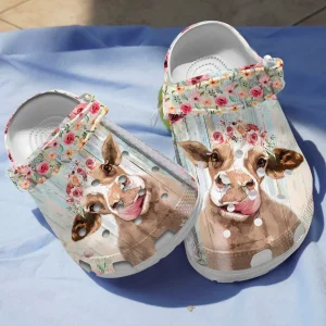 GTY1512103ch ads1 jpg, Cute Cow With Floral Pattern Crocs, Don’t Miss The Chance To Have Perfect Crocs!, Cute