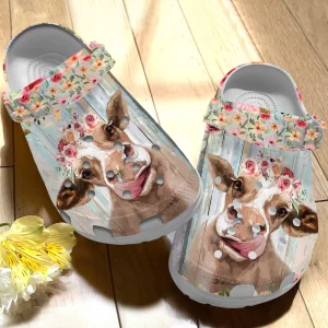 GTY1512103ch ads3 jpg, Cute Cow With Floral Pattern Crocs, Don’t Miss The Chance To Have Perfect Crocs!, Cute