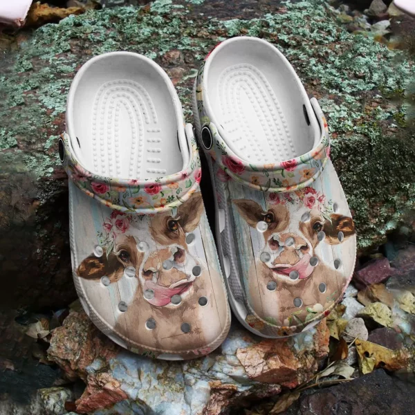 GTY1512103ch ads4 jpg, Cute Cow With Floral Pattern Crocs, Don’t Miss The Chance To Have Perfect Crocs!, Cute