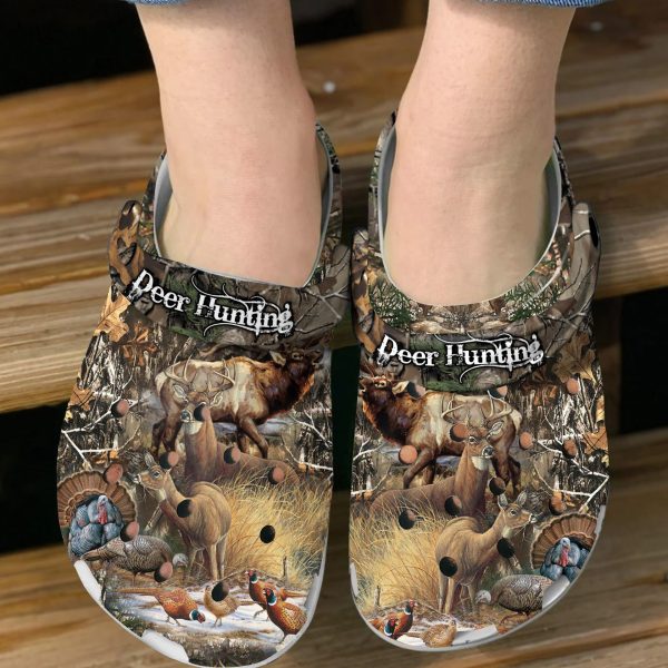 GTY1704105 ads3, Classic Non-slip And Safety “Deer Hunting” And Animals Crocs, Quick Delivery Available!, Classic, Non-slip, Safety