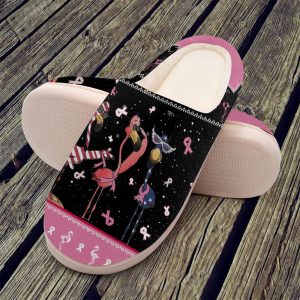 GTY3011126 ads5, Adult Soft Lightweight And Non-slip Amazing Flamingo Couple In The Night Slippers, Non-slip, Soft