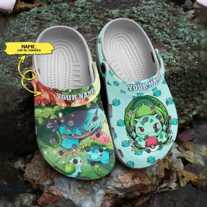 GZD2808305custom mockup 1 jpg, Personalized Bulbasaur Pokemon Cute Design Light Green Crocs, Fast Delivery Worldwide, Green, Limited Edition, Personalized