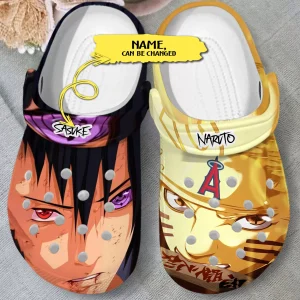 GZL0408311custom 2 jpg, Stylish Naruto & Los Angeles Angels Crocs For Adult, Water-Resistant Crocs For Outdoor Activity, Stylish, Water-Resistant