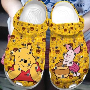 Piglet And Winnie The Pooh Yello removepics 1, So Cute Version Piglet And Winnie The Pooh Yellow Crocs, Cute, Yellow