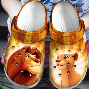 The Lion King Crocband Crocs Clog Shoes 1, The Lion King And His Wife Comfort Adult Crocs, Fast Shipping Is Available, Adult, Comfort