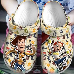 Toy Story Woody Jessie Crocband Clog 1, Cute Toy Story Woody And Jessie Adult Crocs, Easy To Buy!, Adult, Cute
