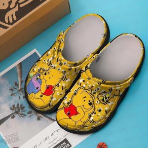 Winne The Pooh With Bee Honey Cr removepics, Good-looking Winne The Pooh With Bee Honey Unisex Yellow Crocs, Good-looking, Unisex, Yellow