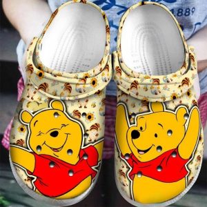 Winnie The Pooh Cartoon Movie Cr removepics, Lovely Edition Winnie The Pooh Smiling Soft Sandals Unisex Crocs, Soft, Unisex