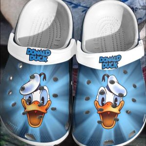 a6e1cf77 75b0 4672 9a4a 5354f6efd0f4, Donald Duck Quack Special Design Blue Unisex Crocs, Easy To Clean, Blue, Special, Unisex