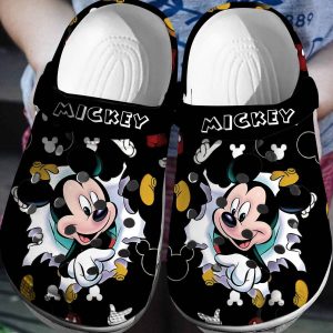 cartoon classic mickey mouse 3d clog shoes 2492 lbvpj, Mickey Mouse Classic Clogs Unisex Black Crocs, Easy To Clean, Black, Classic, Unisex