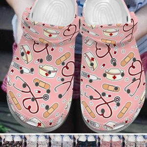 d8478cacf876509179eb9f870b5dcd26, Pink Nurse Clog Crocs Comfortable Fashion Style, Comfortable for Adult Crocs, Comfortable, Pink