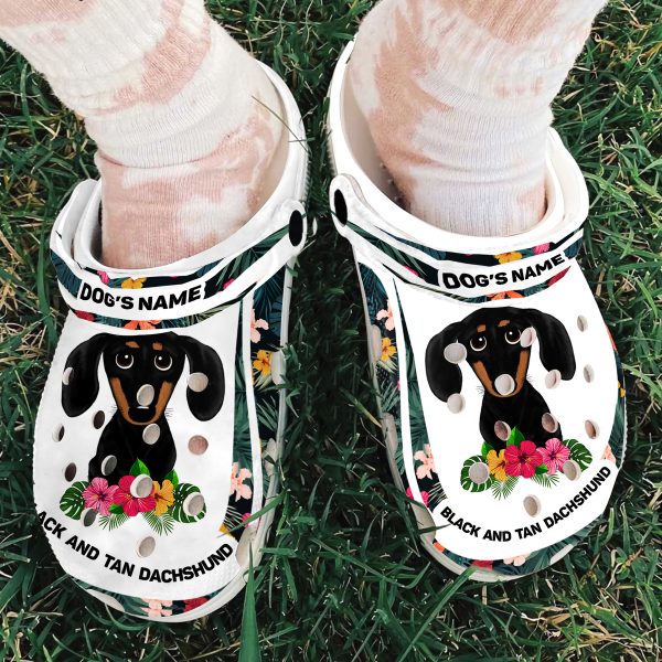 download 1, Lightweight Non-slip And Safety “Black and Tan Dachshund” With Customized Dog Name Crocs, Order Now for a Special Discount!, Customized, Non-slip, Safety