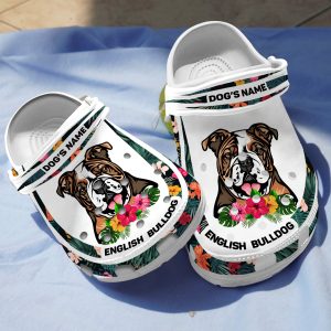 download 14, Lightweight And Breathable English Bulldog With Customized Dog Name Crocs, Order Now for a Special Discount!, Breathable, Customized
