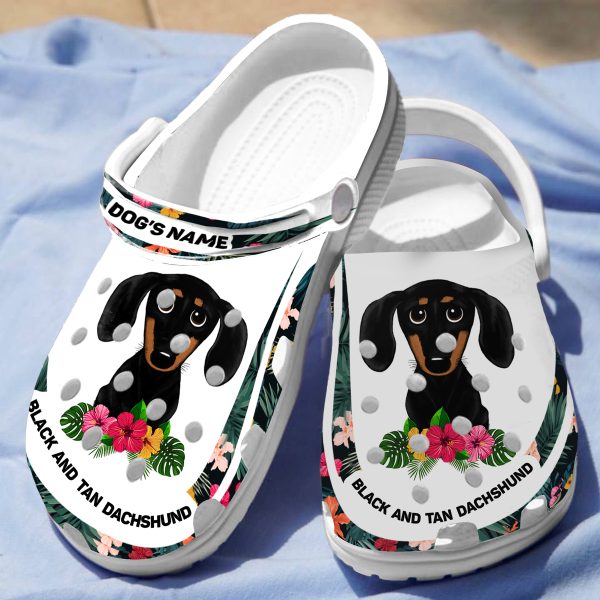 download 3, Lightweight Non-slip And Safety “Black and Tan Dachshund” With Customized Dog Name Crocs, Order Now for a Special Discount!, Customized, Non-slip, Safety