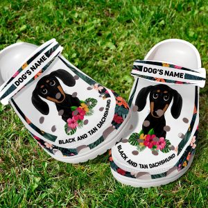 download, Lightweight Non-slip And Safety “Black and Tan Dachshund” With Customized Dog Name Crocs, Order Now for a Special Discount!, Customized, Non-slip, Safety