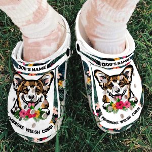 download 39 1, Lightweight Non-slip And Safety “Pembroke Welsh Corgi” With Customized Dog Name Crocs, Quick Delivery Available!, Non-slip, Safety