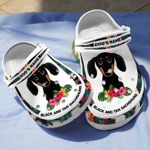 download 6, Lightweight Non-slip And Safety “Black and Tan Dachshund” With Customized Dog Name Crocs, Order Now for a Special Discount!, Customized, Non-slip, Safety