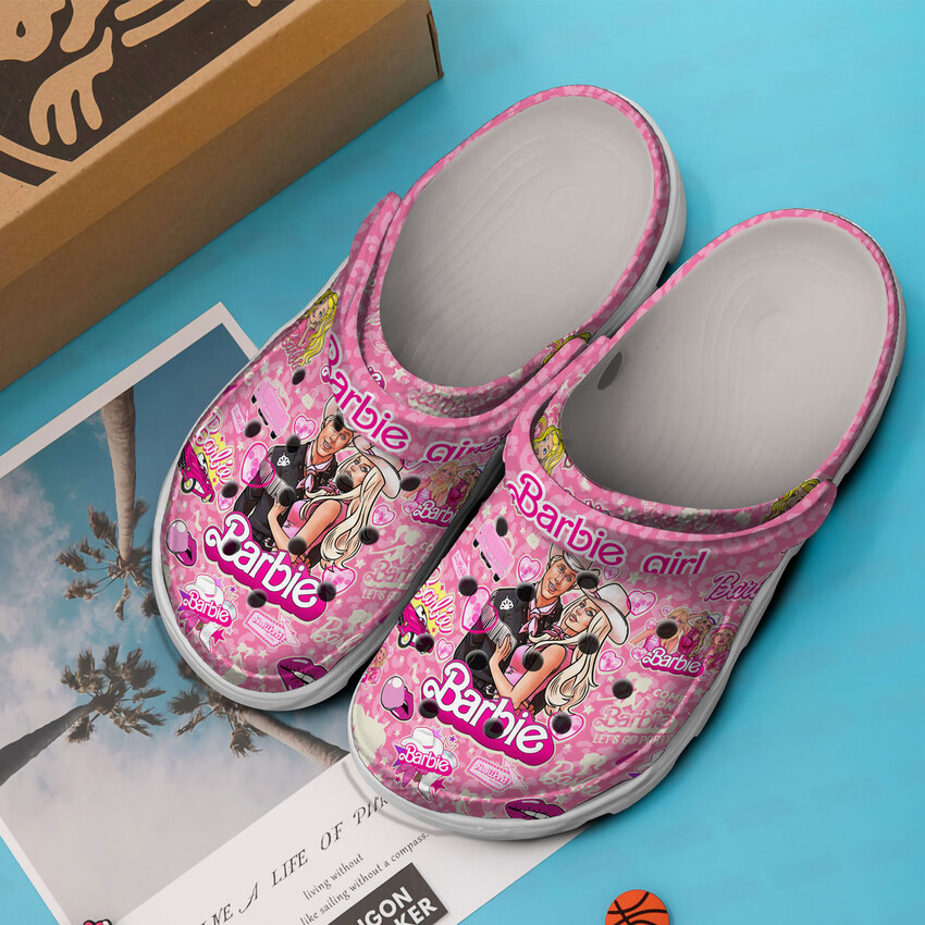 footwearmerch barbie movie cartoon crocs crocband clogs shoes comfortable for men women and kids uhzh8