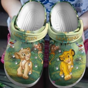 il fullxfull.5336640750 a575, Little Lion King With Pumbaa Light Green Adult Crocs, Adult, Green