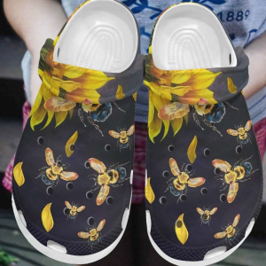image 11 1, Breathable and Affordable Bee Sunflower Pattern Crocs, Affordable, Breathable