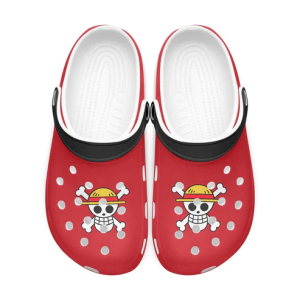 image 118, Adult’s Unisex One Piece Logo Anime Red Crocs, Adult, Red, Unisex