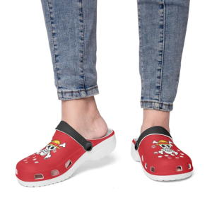 image 119 1, Adult’s Unisex One Piece Logo Anime Red Crocs, Adult, Red, Unisex