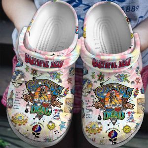 image 131 2, New Design Classic And Comfortable Grateful Dead Music Band Crocs, Quick Delivery Available!, Classic, Comfortable, New Design