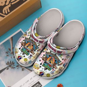 image 132 1 1, New Design Classic And Comfortable Grateful Dead Music Band Crocs, Quick Delivery Available!, Classic, Comfortable, New Design