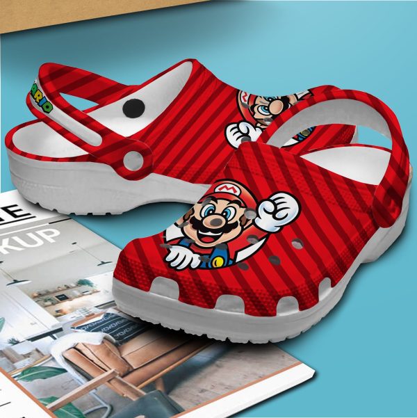 image 148 1 1, Funny Red Super Mario Game Crocs, Comfort With The Iconic Crocs, Comfort, Red
