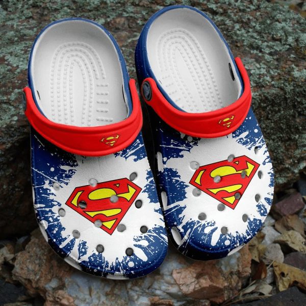 image 152 1 3, New Design Breathable And Non-slip Superman Logo DC Comics On The Navy Crocs, Quick Delivery Available!, Breathable, Navy, New Design, Non-slip