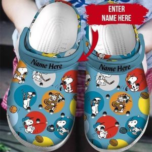 image 153 1, Pretty Snoopy Playing Hockey Crocs Shoes, Pretty