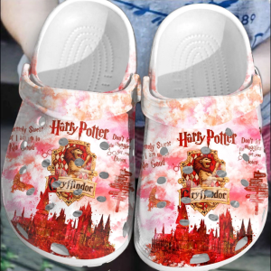image 154 600×600 1, Beautiful Classic Harry Potter Gryffindor Logo Red And Pink Crocs, Beautiful, Classic, Pink, Red