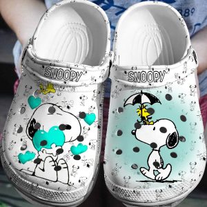 image 156 1, Cute Snoopy Tiny Blue Hearts Crocs Shoes, Blue, Cute