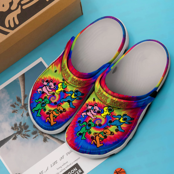 image 158 1, Make Your Life Colorful, Personalized And Classic Dancing Bears Grateful Dead Music Band Unisex Crocs, Fast Shipping!, Classic, Colorful, Personalized, Unisex