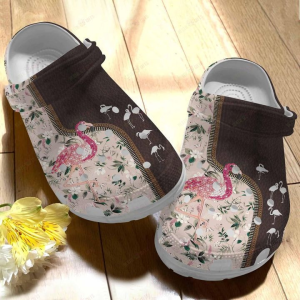 image 162, Unisex, Non-slip Twinkle Flamingo Floral Pattern Crocs, Order Now for a Special Discount!, Non-slip, Unisex
