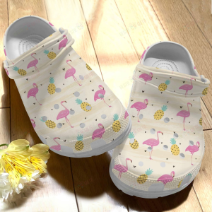image 163, Lightweight Safe And Cute Flamingo And Pineapple Pattern Crocs, Easy to Clean