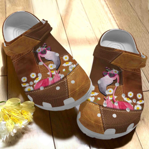 image 170, Brown Lightweight And Stylish Flamingo Leather Pattern Crocs, Quick Delivery Available!, Brown, Stylish