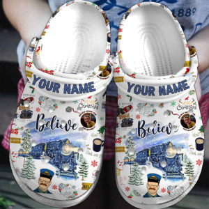 image 172 600×600 1, Crocs Personalized The Polar Express Christmas Movie Classic Clogs, Classic, Personalized