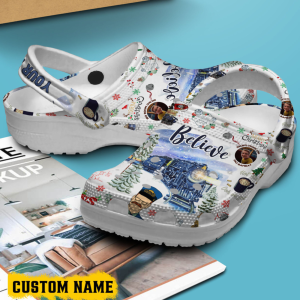 image 174 600×600 1, Crocs Personalized The Polar Express Christmas Movie Classic Clogs, Classic, Personalized