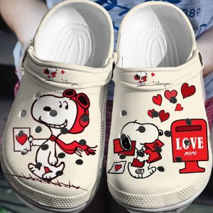 image 179 1, Love More Snoopy Tiny Hearts Crocs Shoes, Soft And Lightweight, Soft