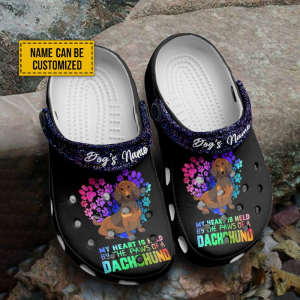 image 187, Black Lightweight And Non-slip My Heart Is Held By The Paws Of A Dachshund A Dachshund You Can Never Live Without One Crocs, Perfect for Women, Order Now for a Special Discount!, Black, Non-slip