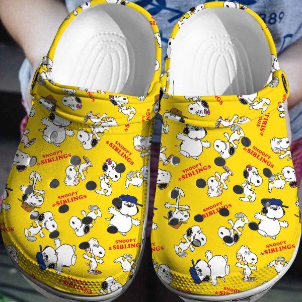 image 188 1, Snoopy And Siblings Yellow Water-proof Crocs, Water-proof, Yellow
