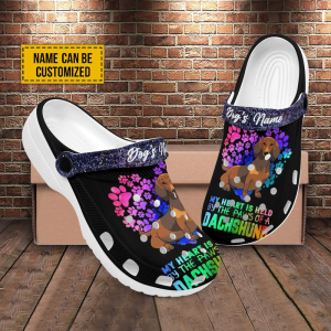 image 188, Black Lightweight And Non-slip My Heart Is Held By The Paws Of A Dachshund A Dachshund You Can Never Live Without One Crocs, Perfect for Women, Order Now for a Special Discount!, Black, Non-slip