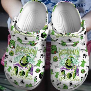 image 203, Fuzzy Boogie Man Nightmare Before Christmas Stitch Cosplay Crocs, Available Sizes For Kids And Adults, Adult, Fuzzy, Kids