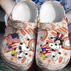 image 204, Meaningful The Fourth Of July American Holiday Snoopy Vintage Adult Crocs, Adult