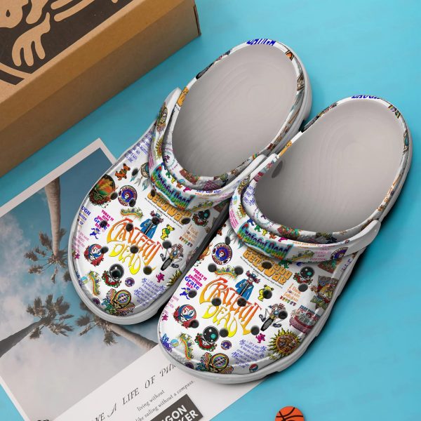 image 21 1 1, New Design Non-slip And Good-looking Grateful Dead Music Crocs, Gift For Fans, Easy to Buy!, Good-looking, New Design, Non-slip